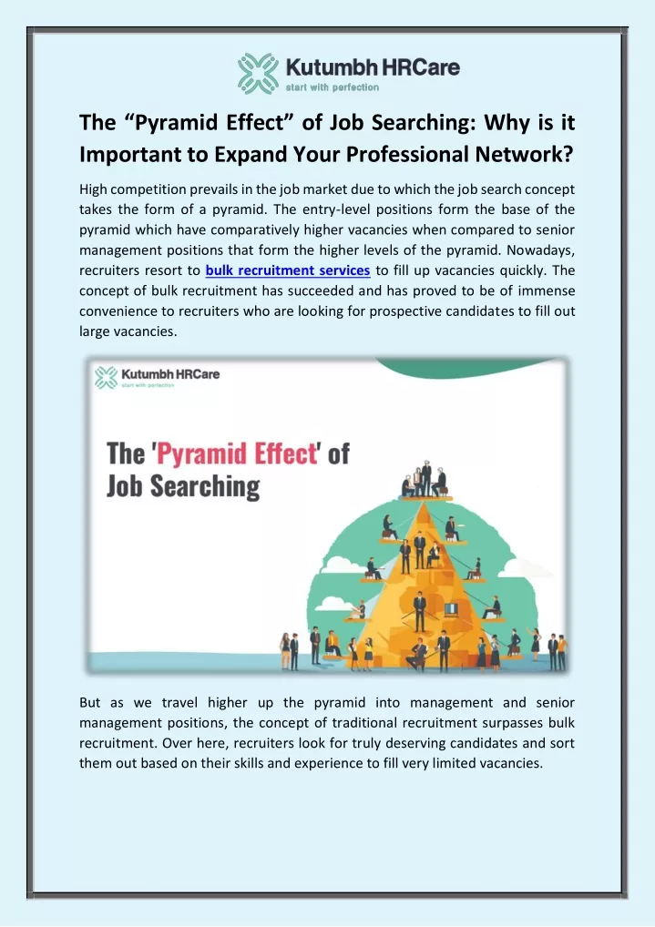 the pyramid effect of job searching