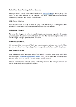 Spray Paints Manufacturers