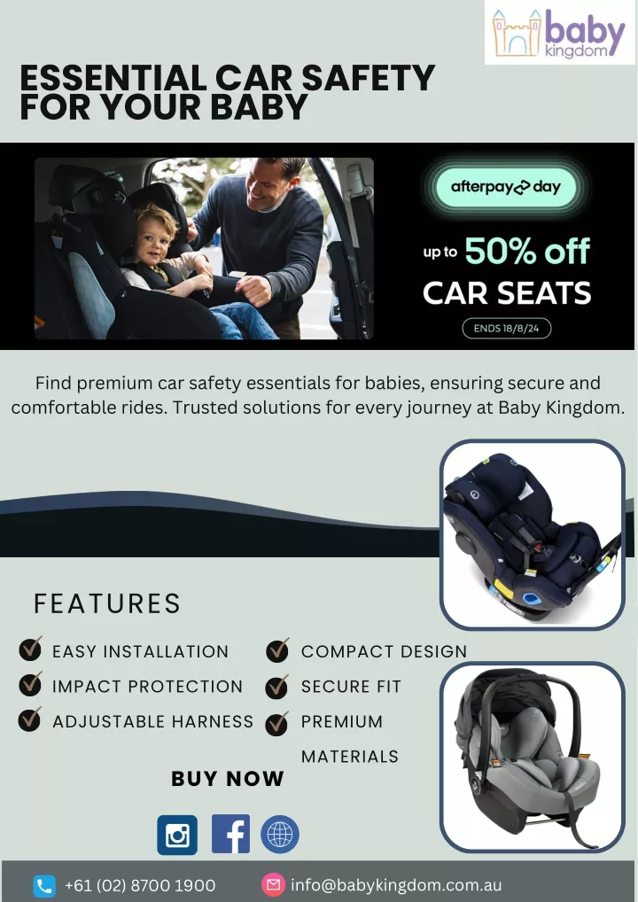 essential car safety for your baby