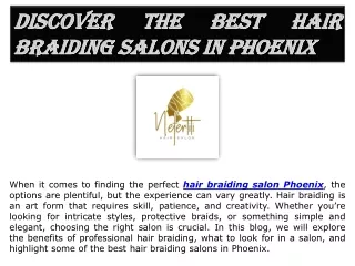 Hair Braiding Salon Phoenix