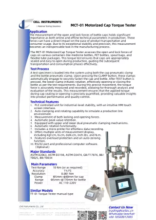 mct mct 01 motorized cap torque tester