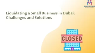 Liquidating a Small Business in Dubai: Challenges and Solutions