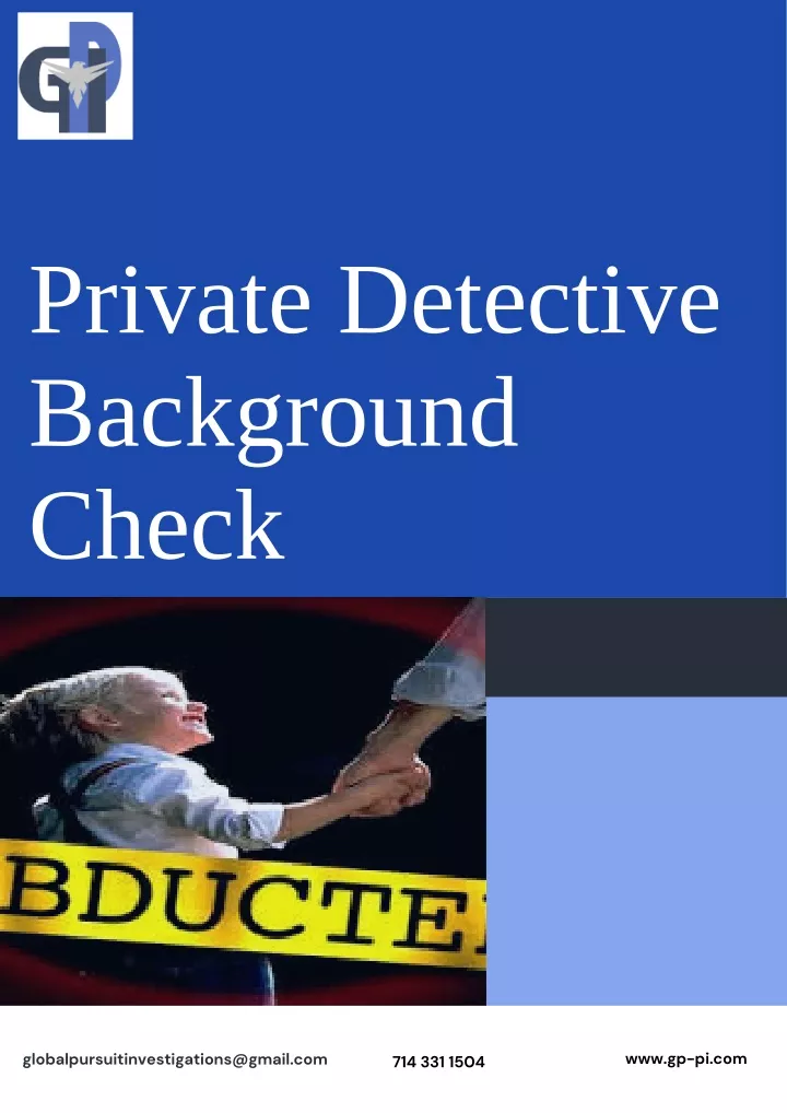 private detective background check