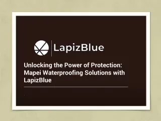 Unlocking the Power of Protection- Mapei Waterproofing Solutions with LapizBlue