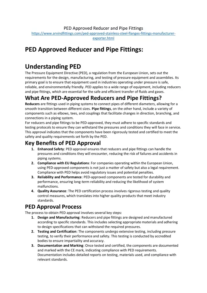 ped approved reducer and pipe fittings https