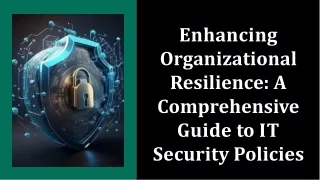 Enhancing Organizational Resilience A Comprehensive Guide to IT Security Policies