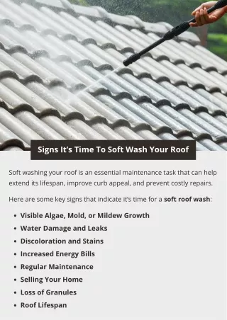 Signs It’s Time To Soft Wash Your Roof