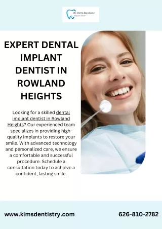 Expert Dental Implant Dentist in Rowland Heights