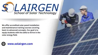 Solairgen to Roll Out More Courses for Supplying Qualified Solar Professionals