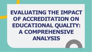 evaluating the impact of accreditation