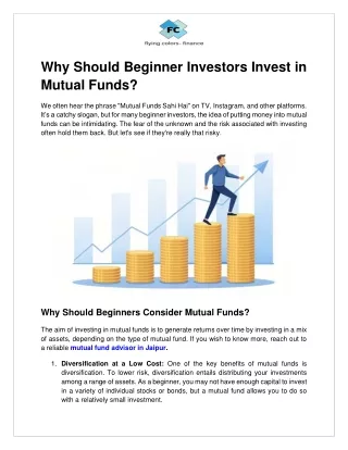 Why Should Beginner Investors Invest in Mutual Funds