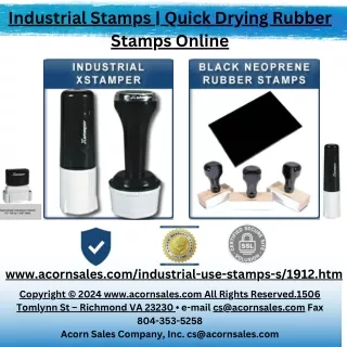 Industrial Stamps  Quick Drying Rubber Stamps Online