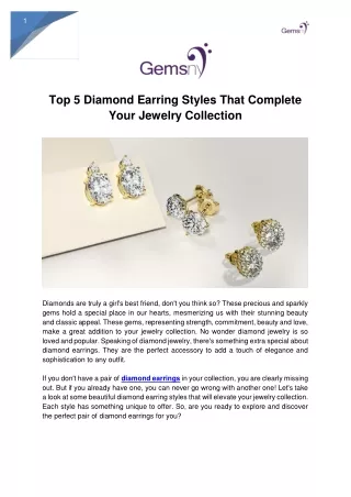 Top 5 Diamond Earring Styles That Complete Your Jewelry Collection.docx