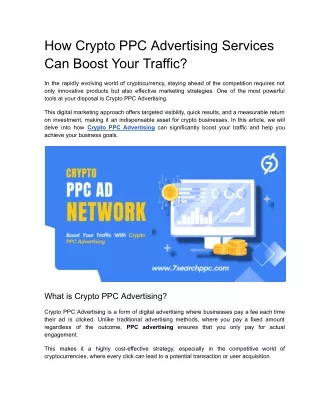 How Crypto PPC Advertising Services Can Boost Your Traffic_