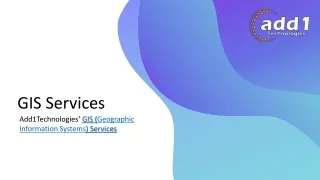 GIS Services by ADD1 Technologies LLC