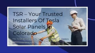 tsr your trusted installers of tesla solar panels