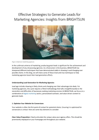 Leads for Marketing Agencies