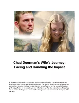 chad doerman s wife s journey facing and handling