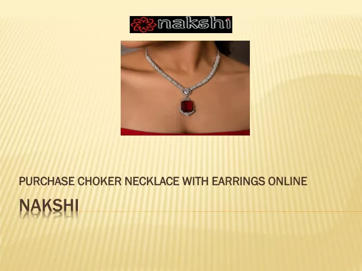 purchase choker necklace with earrings online