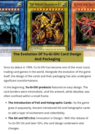 the evolution of yu gi oh card design