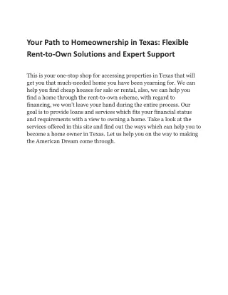 your path to homeownership in texas flexible rent