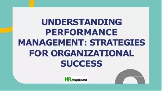 understanding performance management strategies