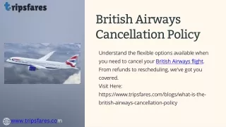 British Airways Cancellation Policy