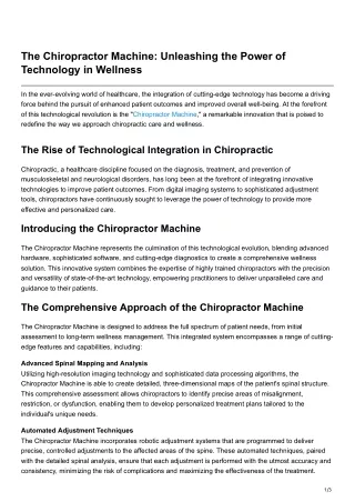 the chiropractor machine unleashing the power