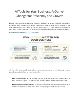 ai tools for your business a game changer