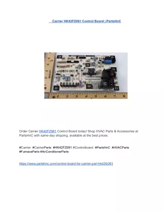 carrier hk42fz061 control board partshnc