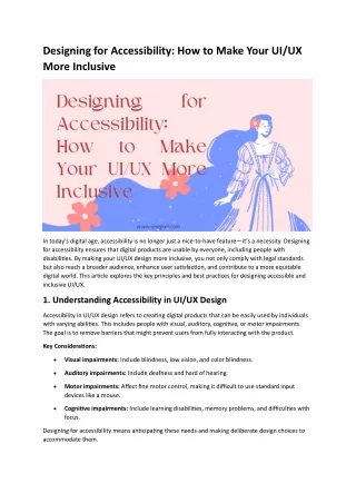 Designing for Accessibility How to Make Your UIUX More Inclusive