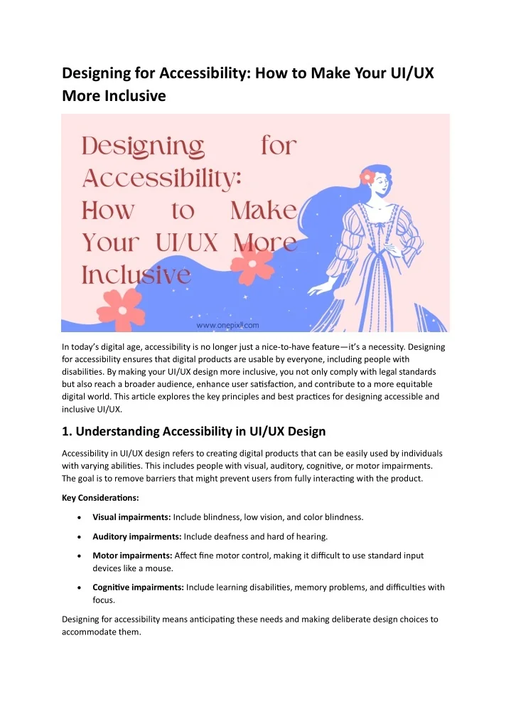 PPT - Designing for Accessibility How to Make Your UIUX More Inclusive ...