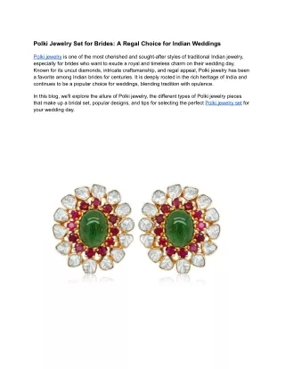 Polki Jewelry Set for Brides
