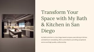 Transform Your Space with My Bath & Kitchen in San Diego