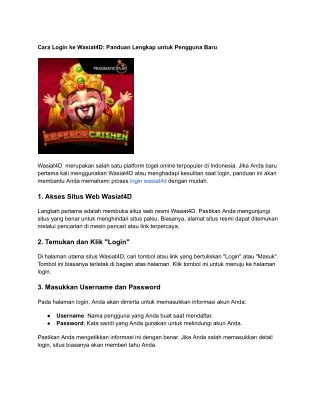 Cara Login ke Wasiat4D_ Panduan Lengkap untuk Pengguna Baru