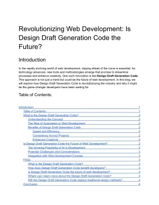 revolutionizing web development is design draft