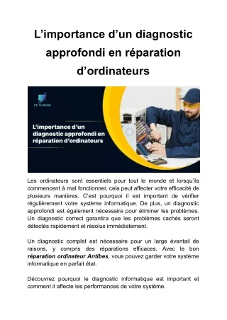 l importance d un diagnostic approfondi