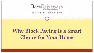 Why Block Paving is a Smart Choice for Your Home