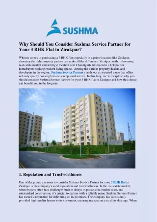 Book Your 3 BHK Luxury Flat at the Best Price in Zirakpur