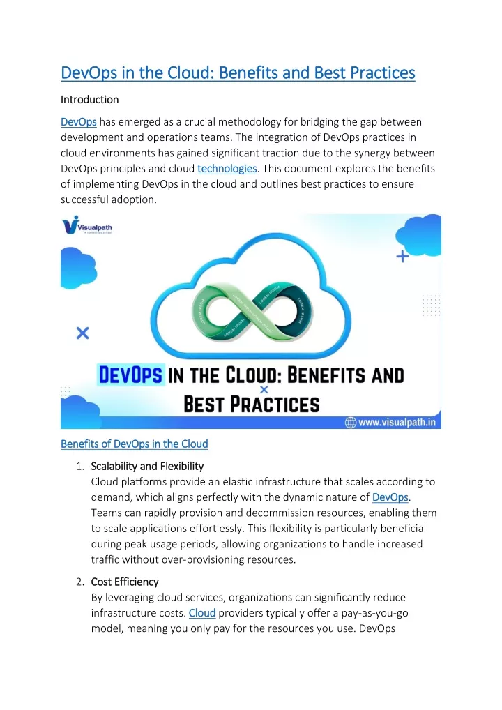 devops in the cloud benefits and best practices