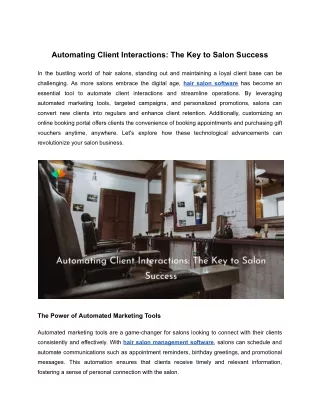 automating client interactions the key to salon