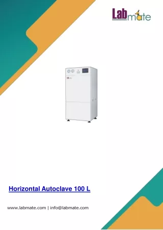 Horizontal Autoclave 100 L