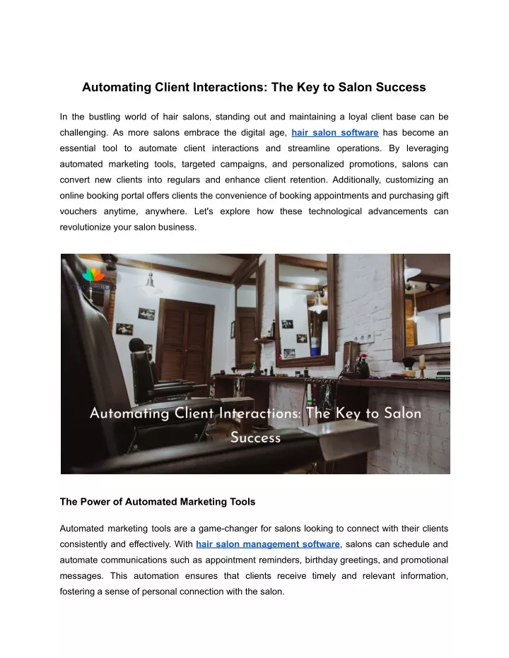 automating client interactions the key to salon