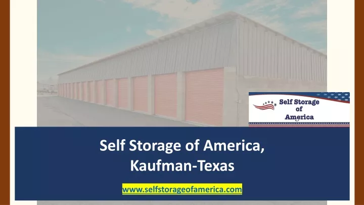 self storage of america kaufman texas