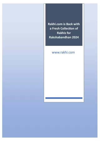 Rakhi.com is Back with a Fresh Collection of Rakhis for Rakshabandhan 2024