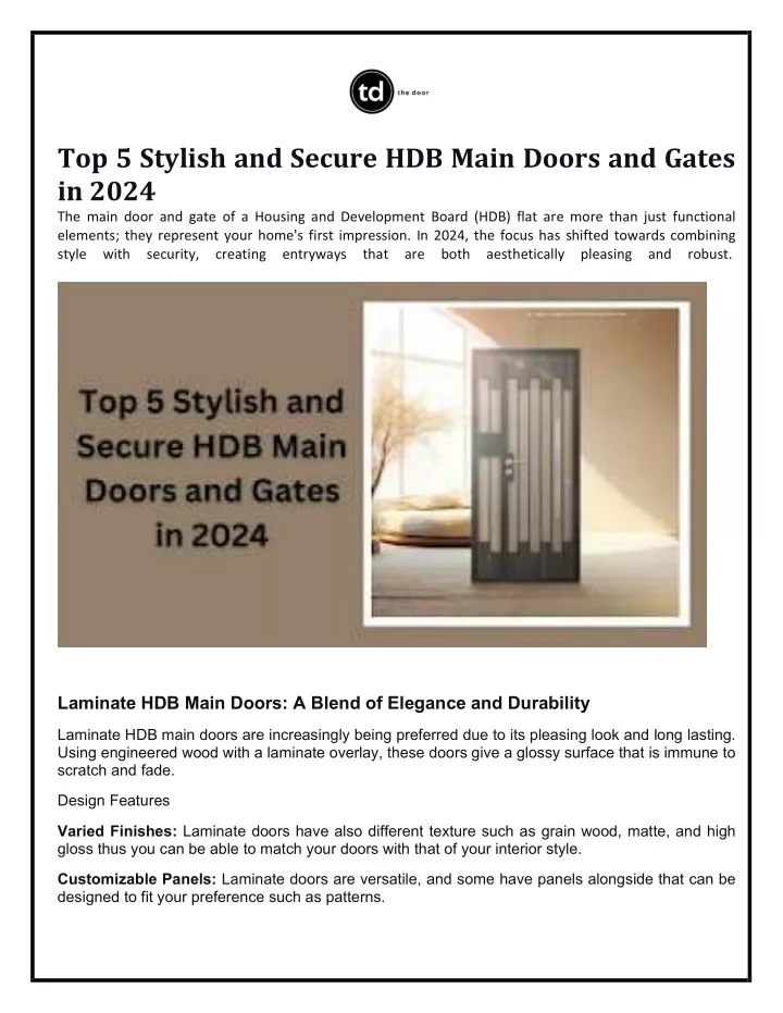 top 5 stylish and secure hdb main doors and gates