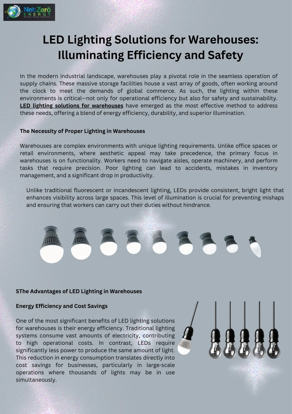 PPT - LED Lighting Solutions for Warehouses Illuminating Efficiency and ...