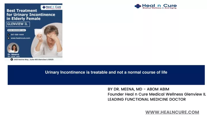 urinary incontinence is treatable