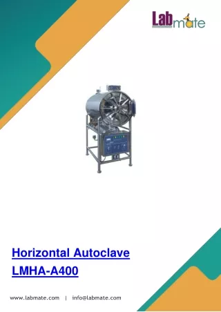 Horizontal Autoclave 134 °C