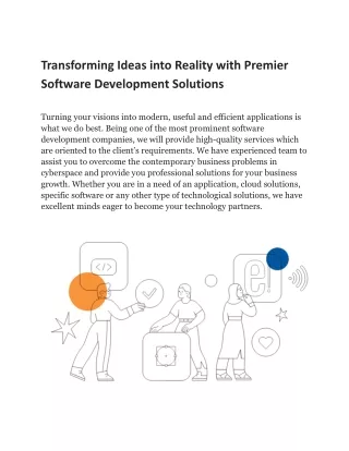 Transforming Ideas into Reality with Premier Software Development Solutions